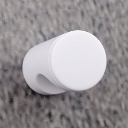 HEWI 557.23B 99 Möbelknopf rund ø 23 mm Matt Reinweiss Länge 29 mm