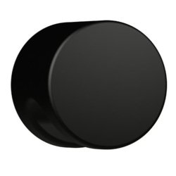 HEWI 557.55B 90 Möbelknopf rund ø 55 mm Matt Tiefschwarz Länge 44 mm