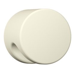 HEWI 557.55B 99 M�belknopf rund � 55 mm Matt Reinweiss L�nge 44 mm 