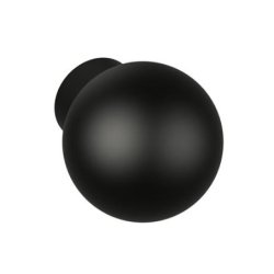 HEWI 559.23B 90 Möbelknopf rund ø 23 mm Matt Tiefschwarz Länge 27 mm