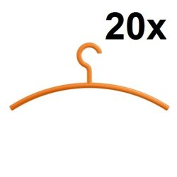 HEWI Kleiderbügel 20er Set 570.1 24 Orange Bügel 450 mm Haken fest Garderobenbügel Orange