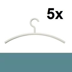 HEWI Kleiderbügel 5er Set 570.1 55 Aquablau Bügel 450 mm Haken fest Garderobenbügel Blau