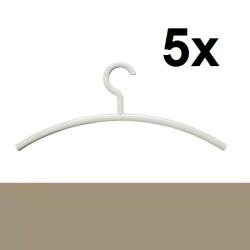 HEWI Kleiderbügel 5er Set 570.1 86 Sand Bügel 450 mm Haken fest Garderobenbügel Beige