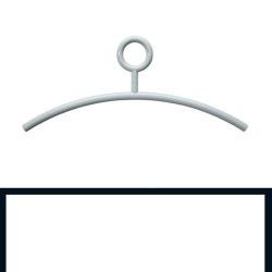 HEWI Kleiderbügel 570.2 98 Signalweiss 450 mm Öse feststehend