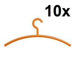 HEWI Kleiderbügel 10er Set Orange Haken drehbar 570.3 24