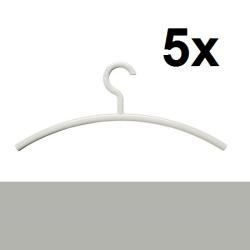 HEWI Kleiderb�gel 5er Set Felsgrau Haken drehbar 570.3 95