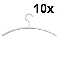 HEWI Kleiderbügel 10er Set Signalweiss Haken drehbar 570.3 98