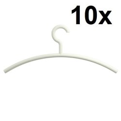 HEWI Kleiderbügel 10er Set Reinweiss Haken drehbar 570.3 99