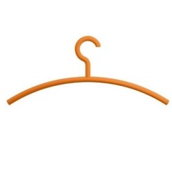 HEWI Edition Matt Kleiderbügel Orange Matt Haken drehbar 570.3B 24