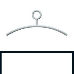HEWI Kleiderbügel 570.4 98 Signalweiss 450 mm Öse drehbar