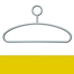 HEWI Kleiderbügel 571.4 18 Senfgelb 440 mm Bügel mit Hosensteg drehbare Öse Hosenbügel Gelb
