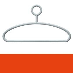 HEWI Kleiderbügel 571.4 36 Koralle 440 mm Bügel mit Hosensteg drehbare Öse Hosenbügel Rot