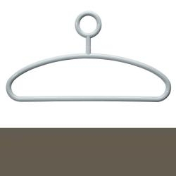 HEWI Kleiderbügel 571.4 84 Umbra 440 mm Bügel mit Hosensteg drehbare Öse Hosenbügel Braun