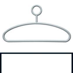 HEWI Kleiderbügel 571.4 98 Signalweiss 440 mm Bügel mit Hosensteg drehbare Öse Hosenbügel Weiss