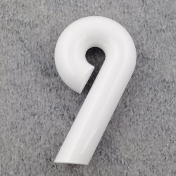 HEWI Hausnummer Ziffer 9 Reinweiss 702.165.9 99 Höhe 165 mm