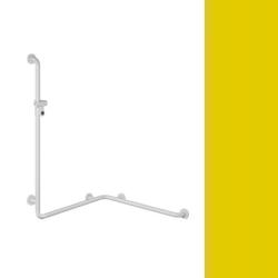 HEWI Reha Duschhandlauf Senfgelb 762/ 762 mm mit Brausestange Gelb 801.35.210 18 Serie 801
