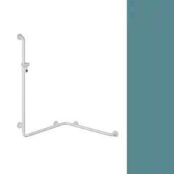 HEWI Reha Duschhandlauf Aquablau 762/ 762 mm mit Brausestange Blau 801.35.210 55 Serie 801