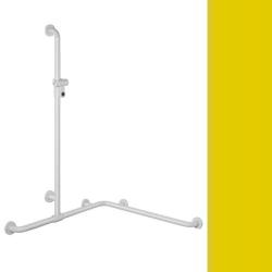 HEWI Reha Duschhandlauf Senfgelb 1185/ 762 mm mit verschiebb. Brausestange Gelb 801.35.300 18