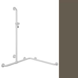 HEWI Reha Duschhandlauf Umbra 762/ 762 mm mit verschiebbarer Brausestange Braun 801.35.310 84