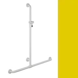 HEWI Reha Duschhandlauf Senfgelb 962 mm mit verschiebbarer Brausestange Gelb 801.35.410 18