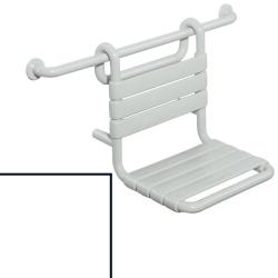 HEWI Serie 801 Einhängesitz 345 x 480 mm Signalweiss 801.51.100 98 Barrierefrei Duschsitz Weiss